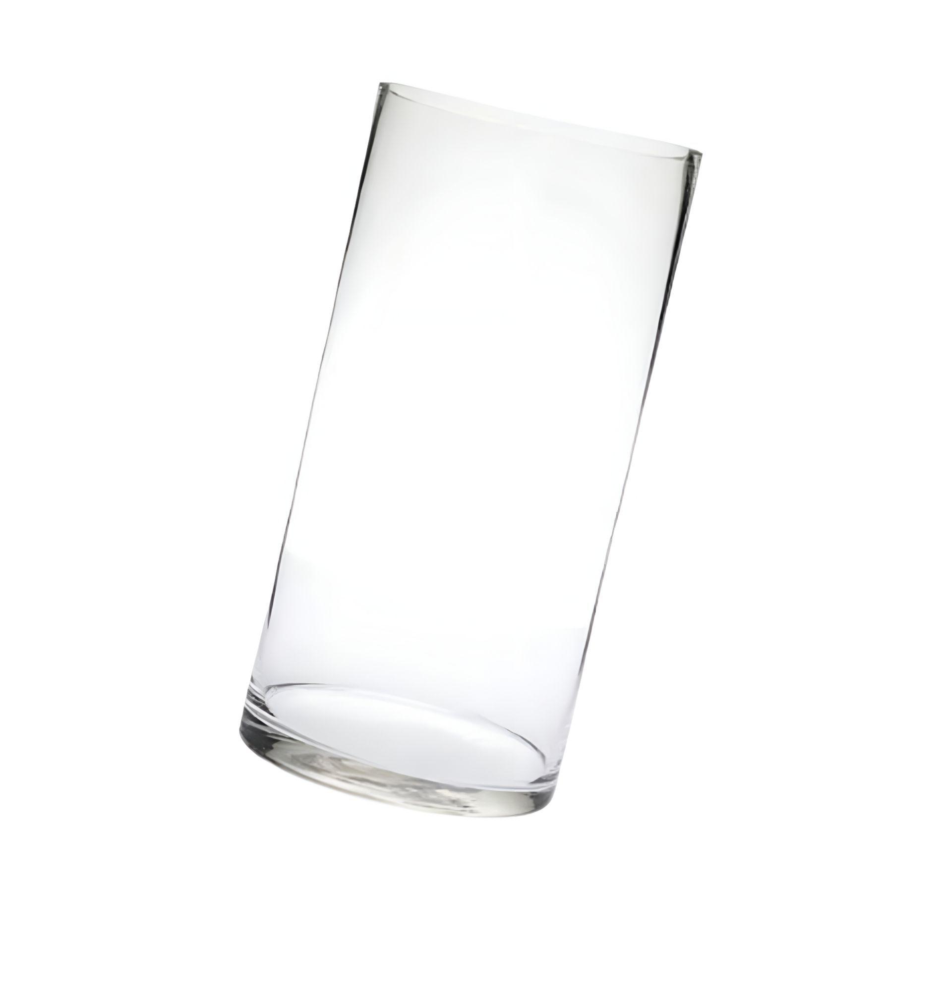 Florero Decorativo Cilíndrico Vidrio Transparente Jhn-2