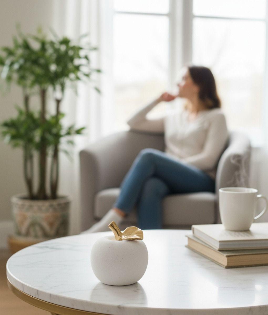 Figura Decorativa Manzana Textura Moderna Adorno Jhn-3