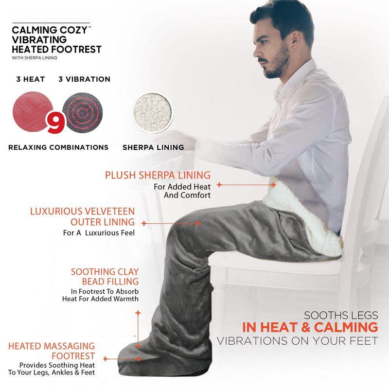 Frazada Masajeadora Sherpa Caliente Relajante 3 Modos Lau-3