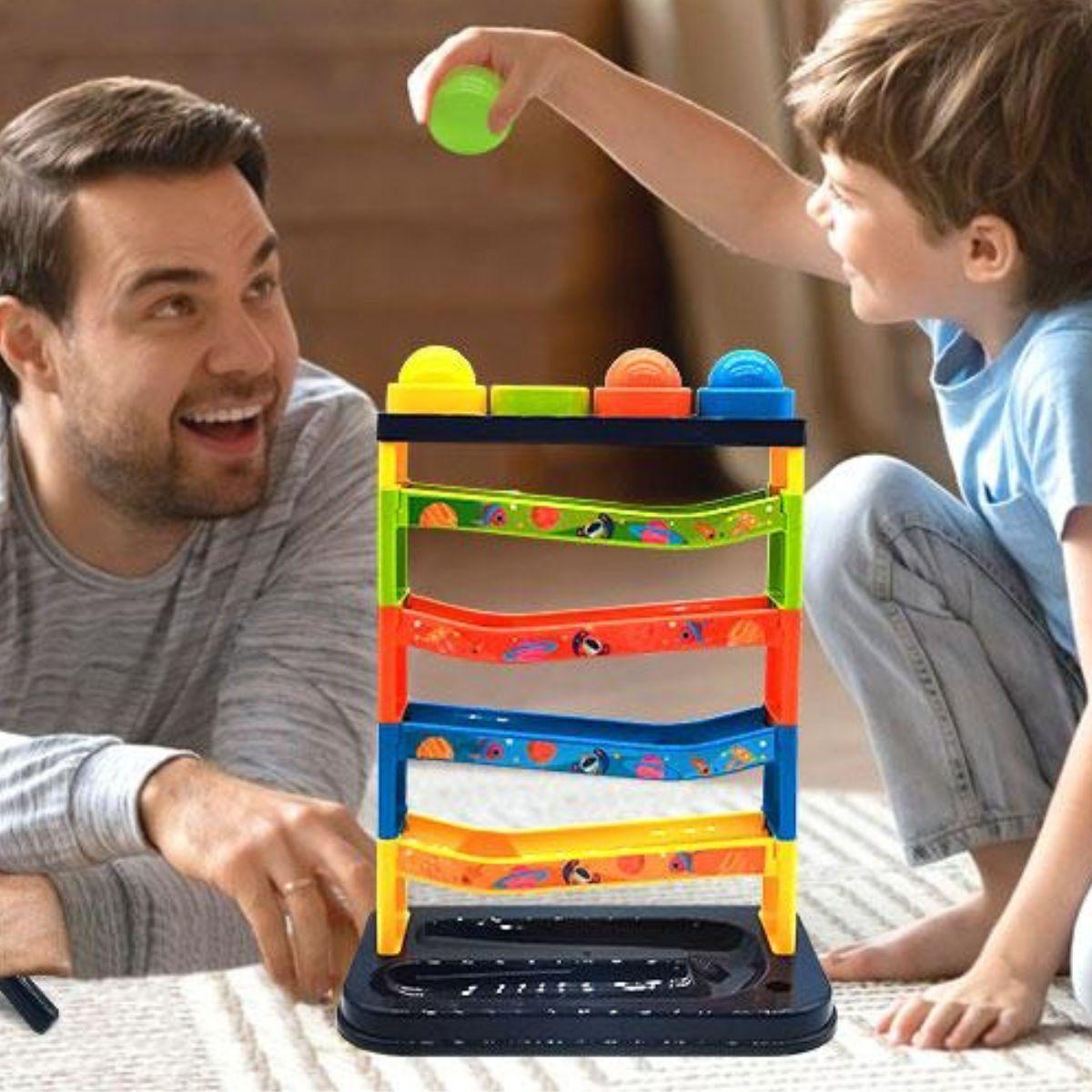 PELOTAS BOLAS 5 NIVELES RAMPAS RACER MONTESSORI BEBE LAU-4