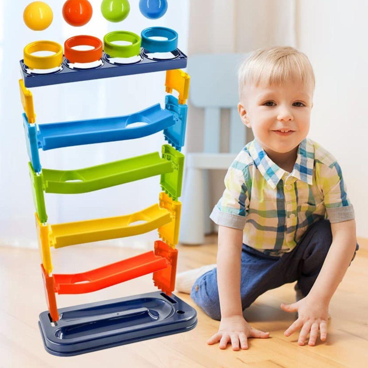 PELOTAS BOLAS 5 NIVELES RAMPAS RACER MONTESSORI BEBE LAU-8