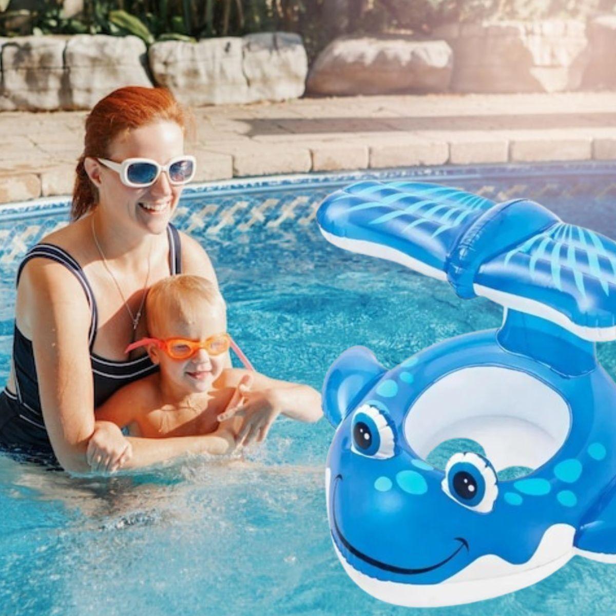FLOTADOR INFLABLE INFANTIL BALLENA PISCINA VERANO NIÑOS LAU-3