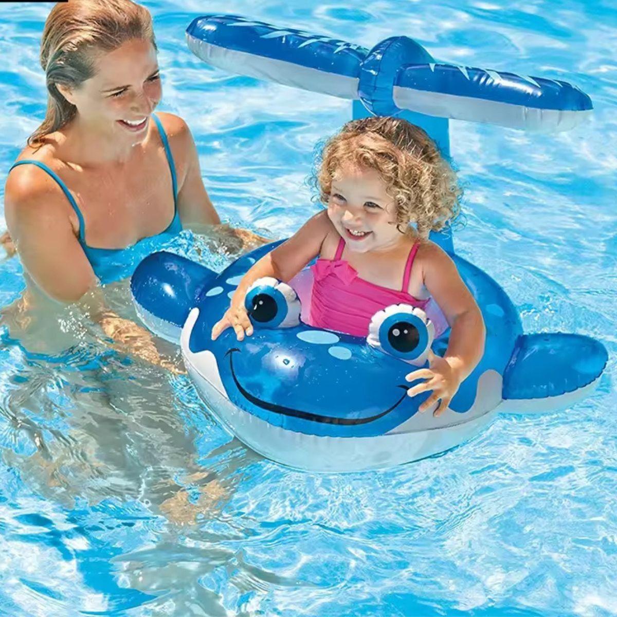 FLOTADOR INFLABLE INFANTIL BALLENA PISCINA VERANO NIÑOS LAU-5