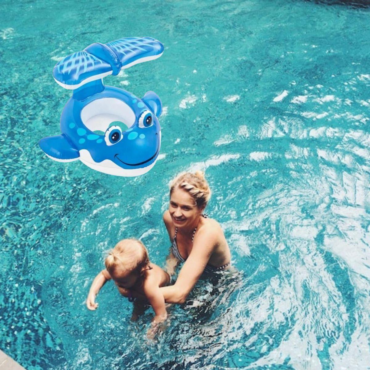 FLOTADOR INFLABLE INFANTIL BALLENA PISCINA VERANO NIÑOS LAU-9