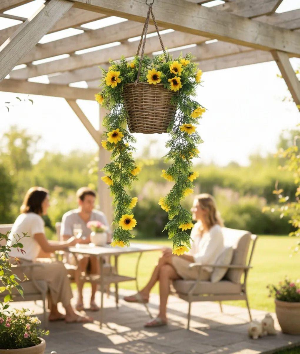 Enredadera Floral Artificial Cascada Colgante Decorativa Jhn-4