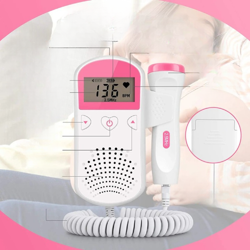 Monitor Fetal Doppler Latidos Fetales Corazón Bebé Lau-2