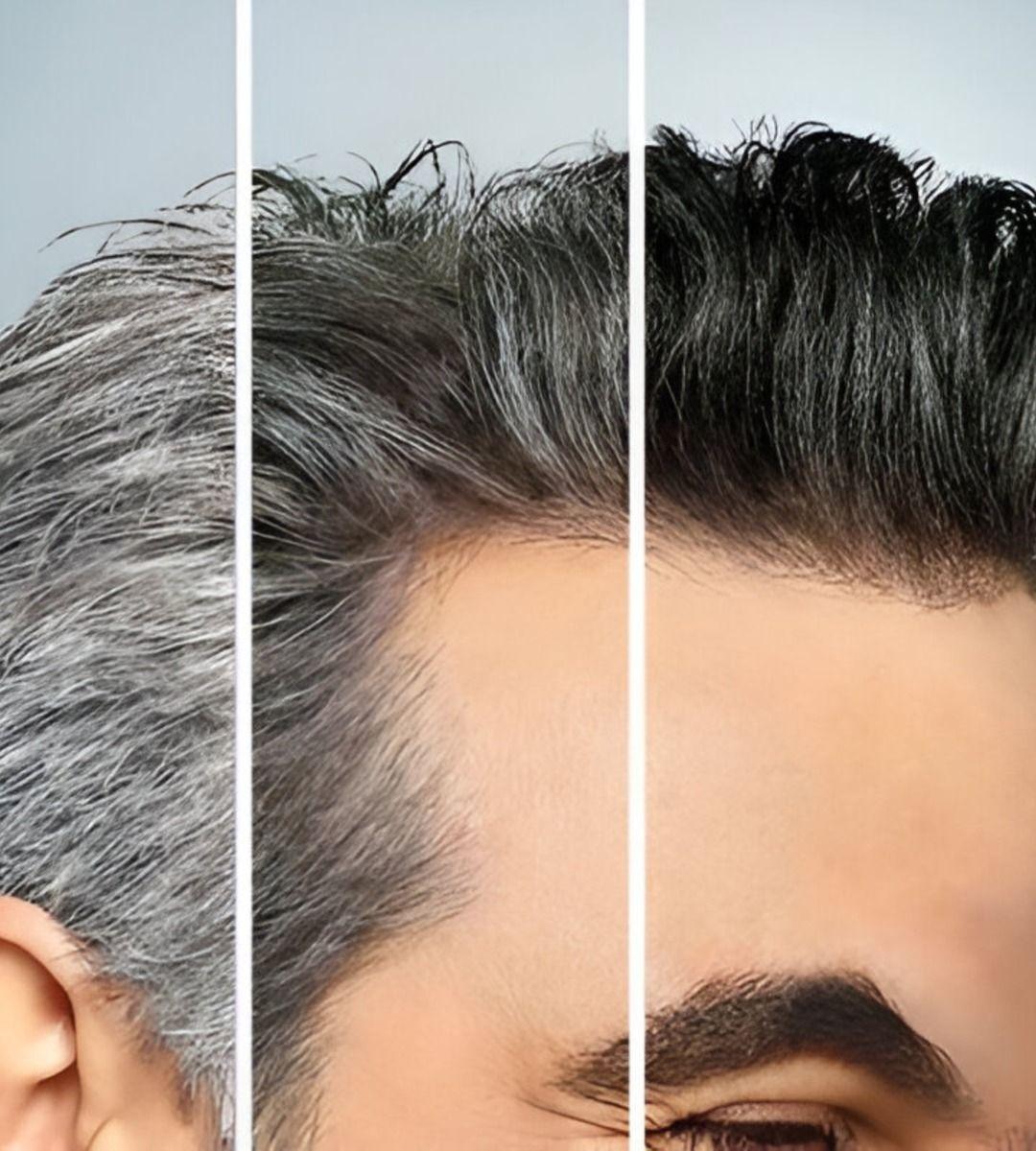 Shampoo Tinte Cubre Canas Suaviza Repara Cabello Negro Jhn-3