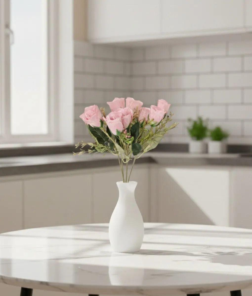 Set 4 Ramo Floral Rosas Artificiales Encanto Decorativo Jhn-7