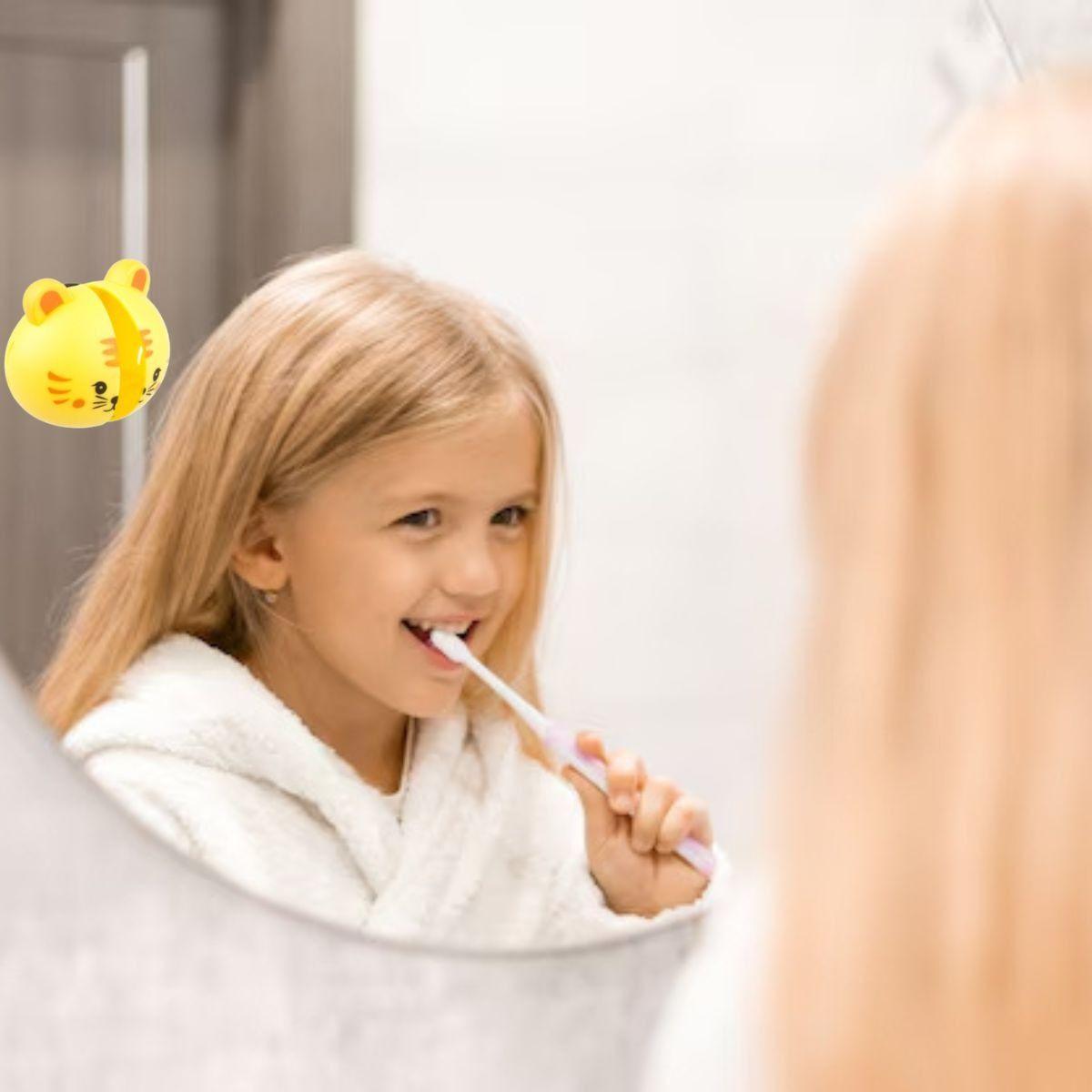 PORTA CEPILLO DE DIENTE INFANTIL ANIMAL PARED DIVERTIDO LAU-5