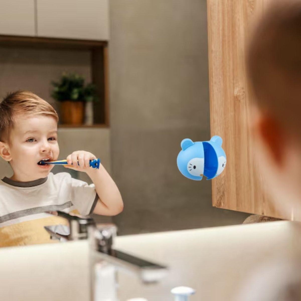 PORTA CEPILLO DE DIENTE INFANTIL ANIMAL PARED DIVERTIDO LAU-6