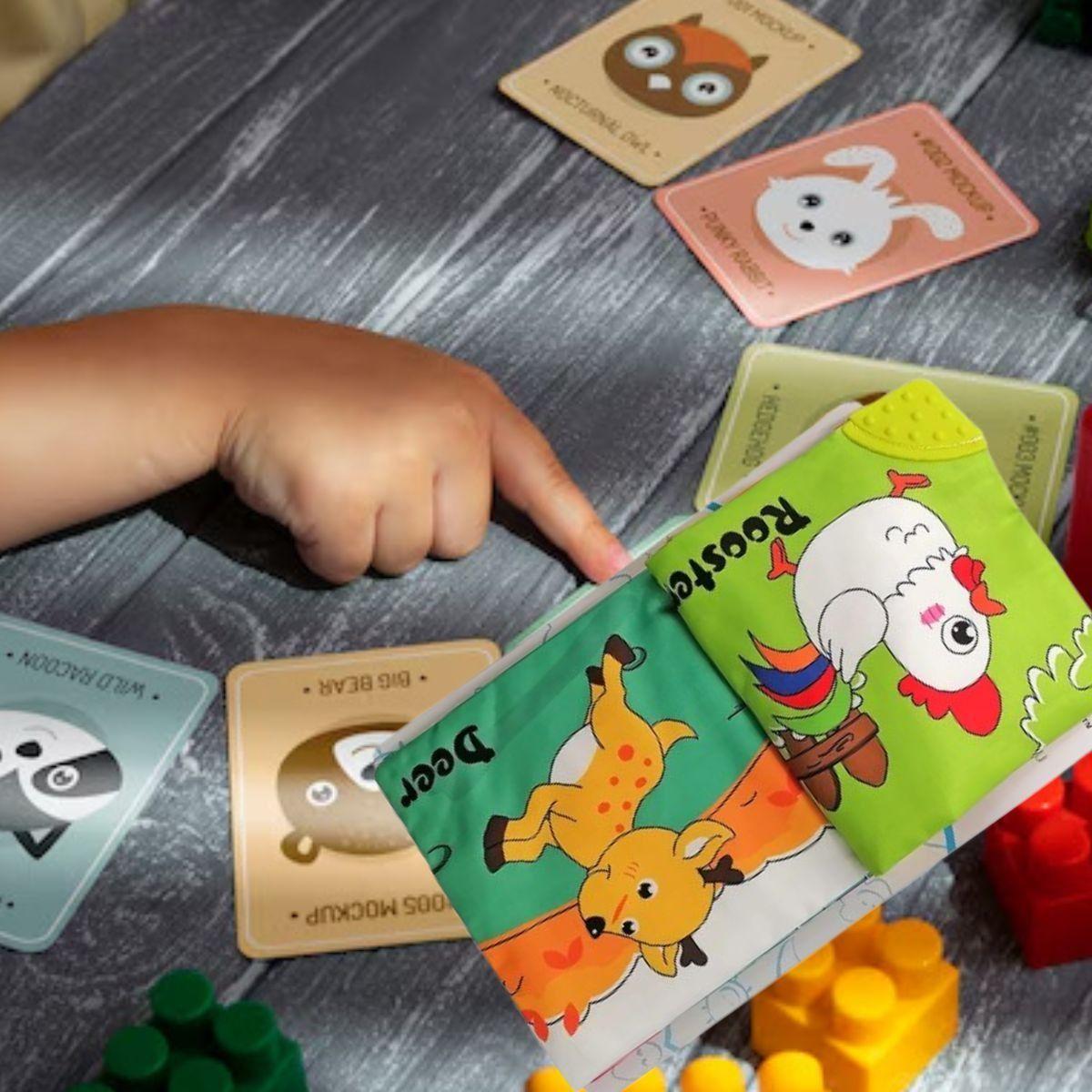 JUGUETE LIBRO DE TELA ANIMALES EDUCATIVO BEBE LAU-4