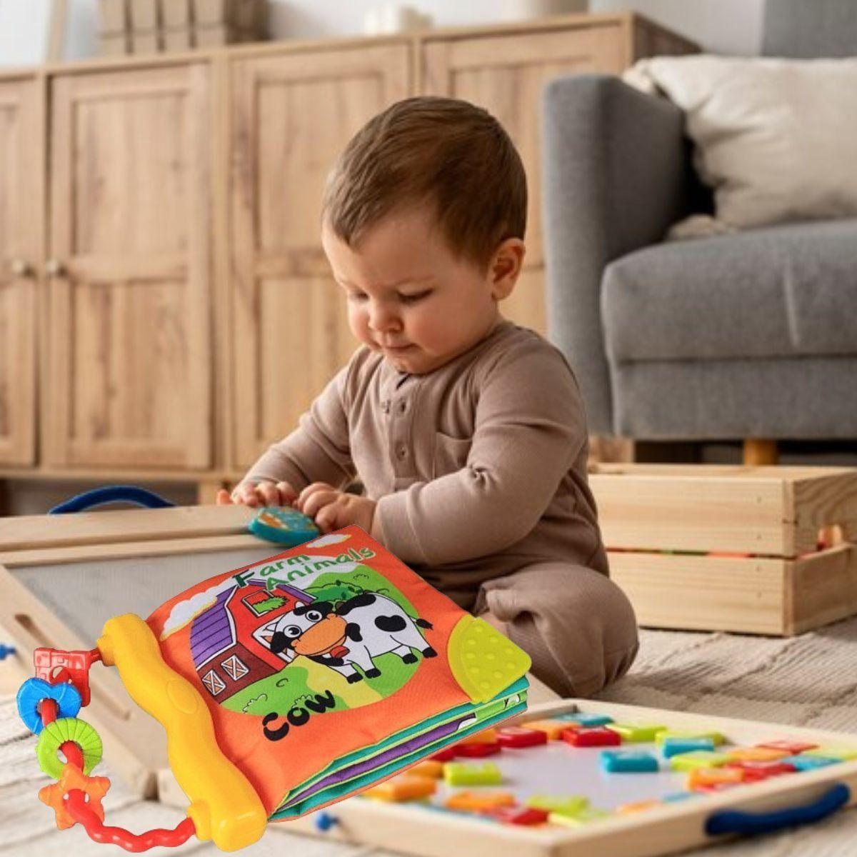 JUGUETE LIBRO DE TELA ANIMALES EDUCATIVO BEBE LAU-7