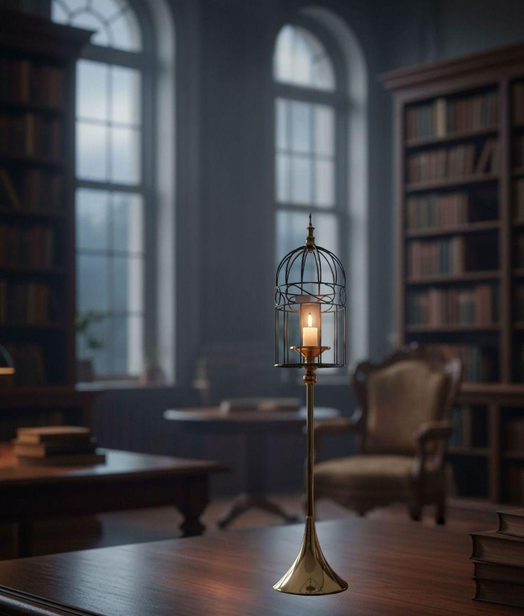 Portavelas Decorativo Multifuncional Candelabro Jaula Jhn-7