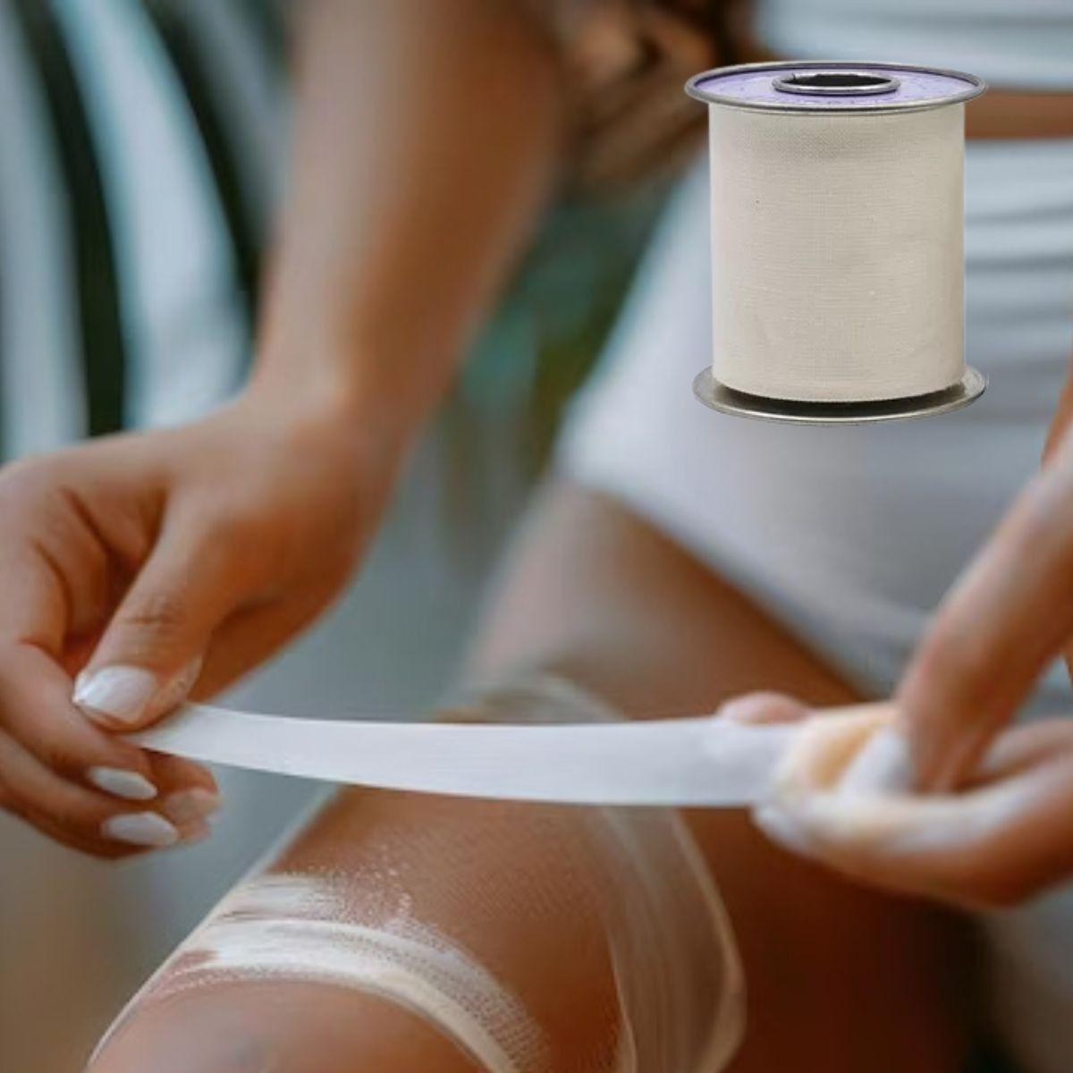 SET 5 CINTA ADHESIVA 5 CM CURA USO MEDICO FLEXIBLE SUAVE LAU-5