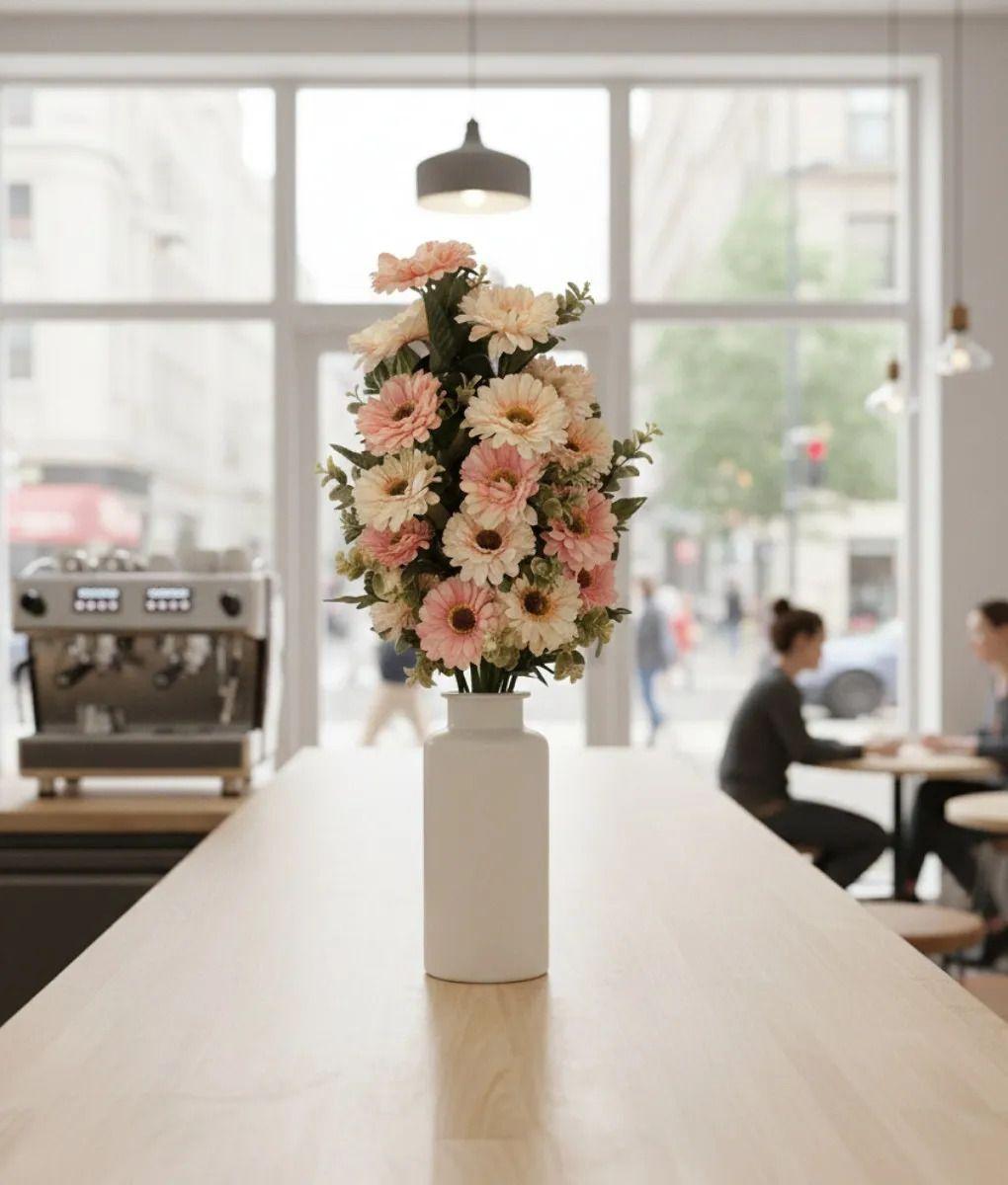 Ramo Flores Artificiales Diseño Margarita Clásica Jhn-9