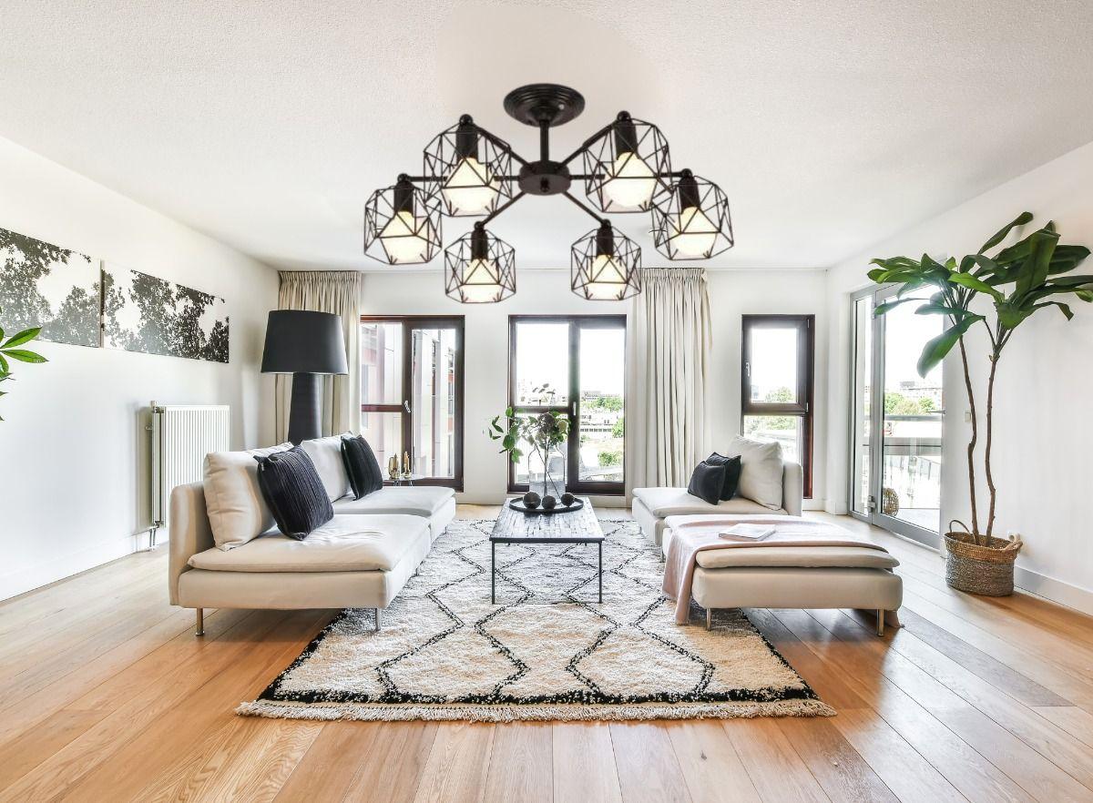 Lampara Colgante Araña Retro 6 Luces Hogar Sala Lau-4