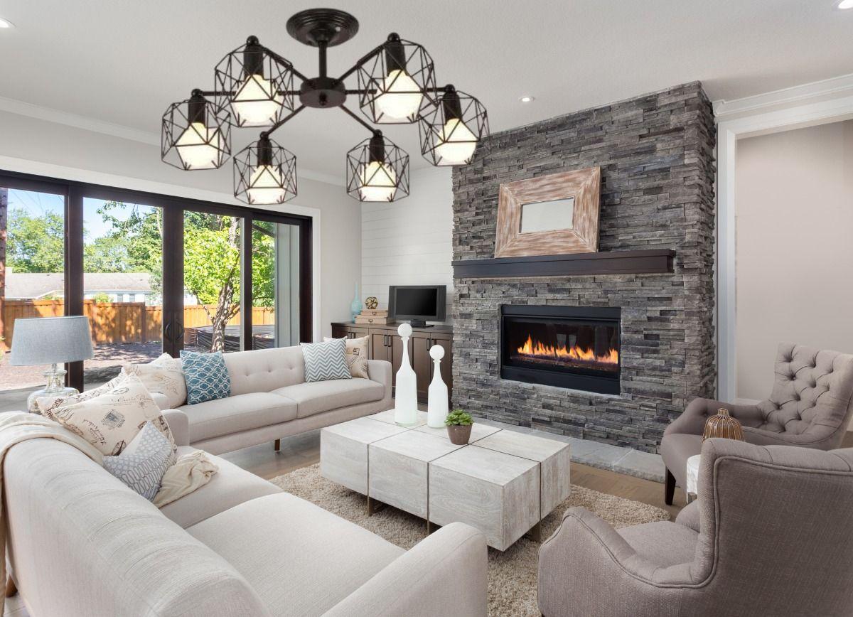 Lampara Colgante Araña Retro 6 Luces Hogar Sala Lau-5