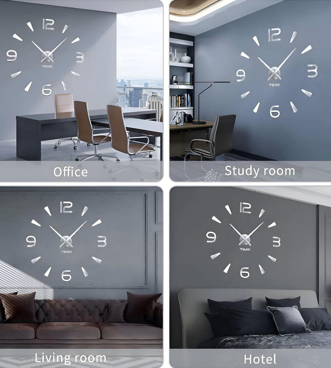 Reloj Pared 3D Acrílico Grande Moderno Decoración Hogar Jhn-5
