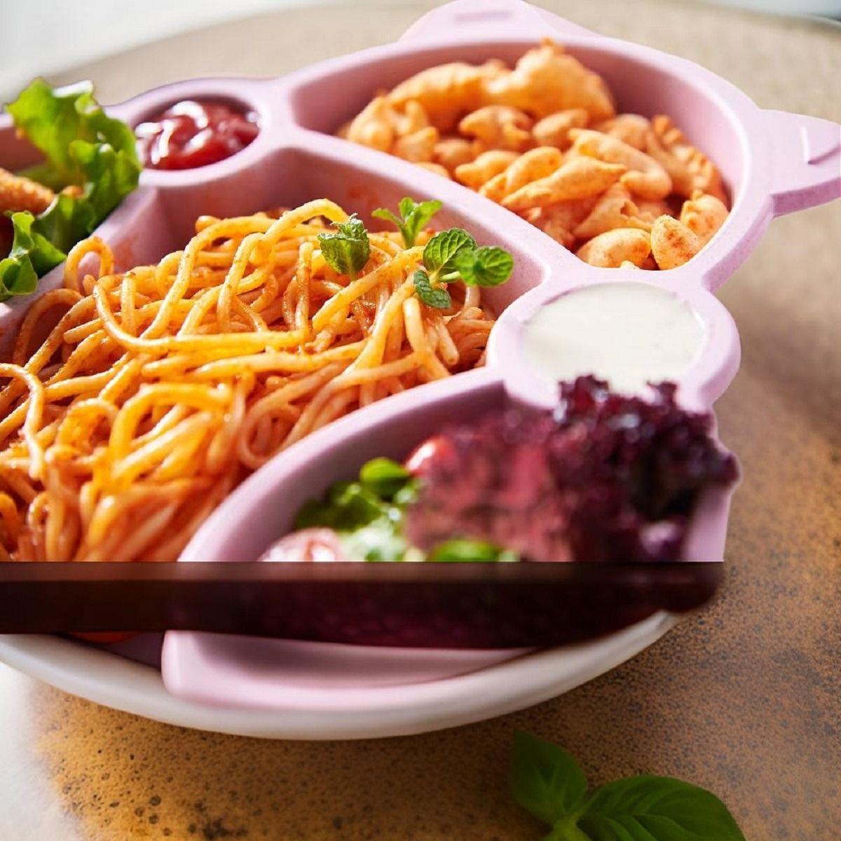 Set 3 Platos Silicona Forma Gato Entrenamiento Niños Lau-9