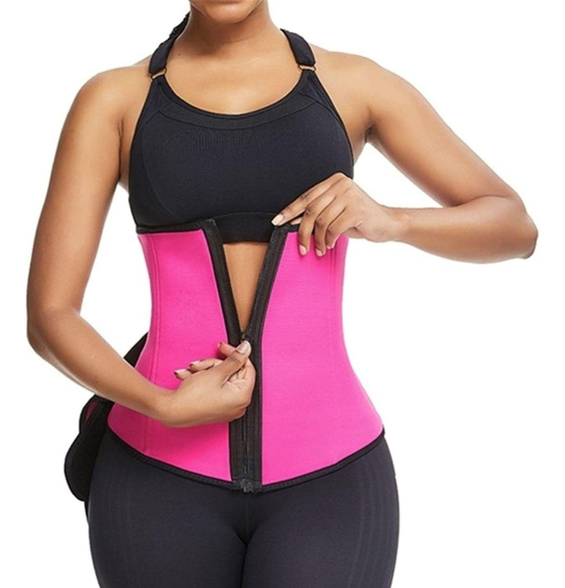 FAJA CORSET REDUCTORA CINTURA CON VELCRO MUJER LAU-5