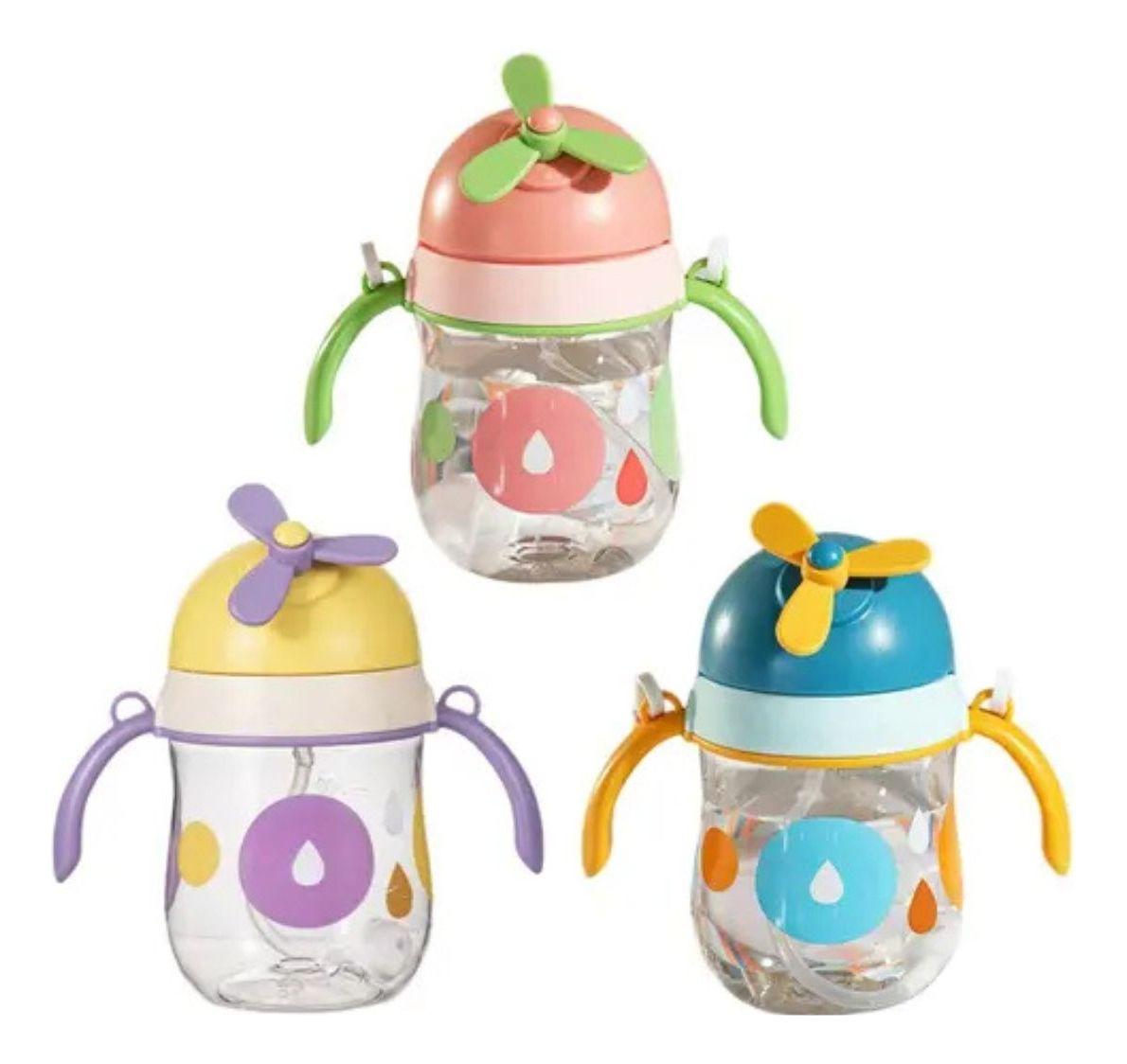 SET 2 VASOS CON ASA PAJITA DISEÑO DE AVION ANTIDERRAME LAU-3