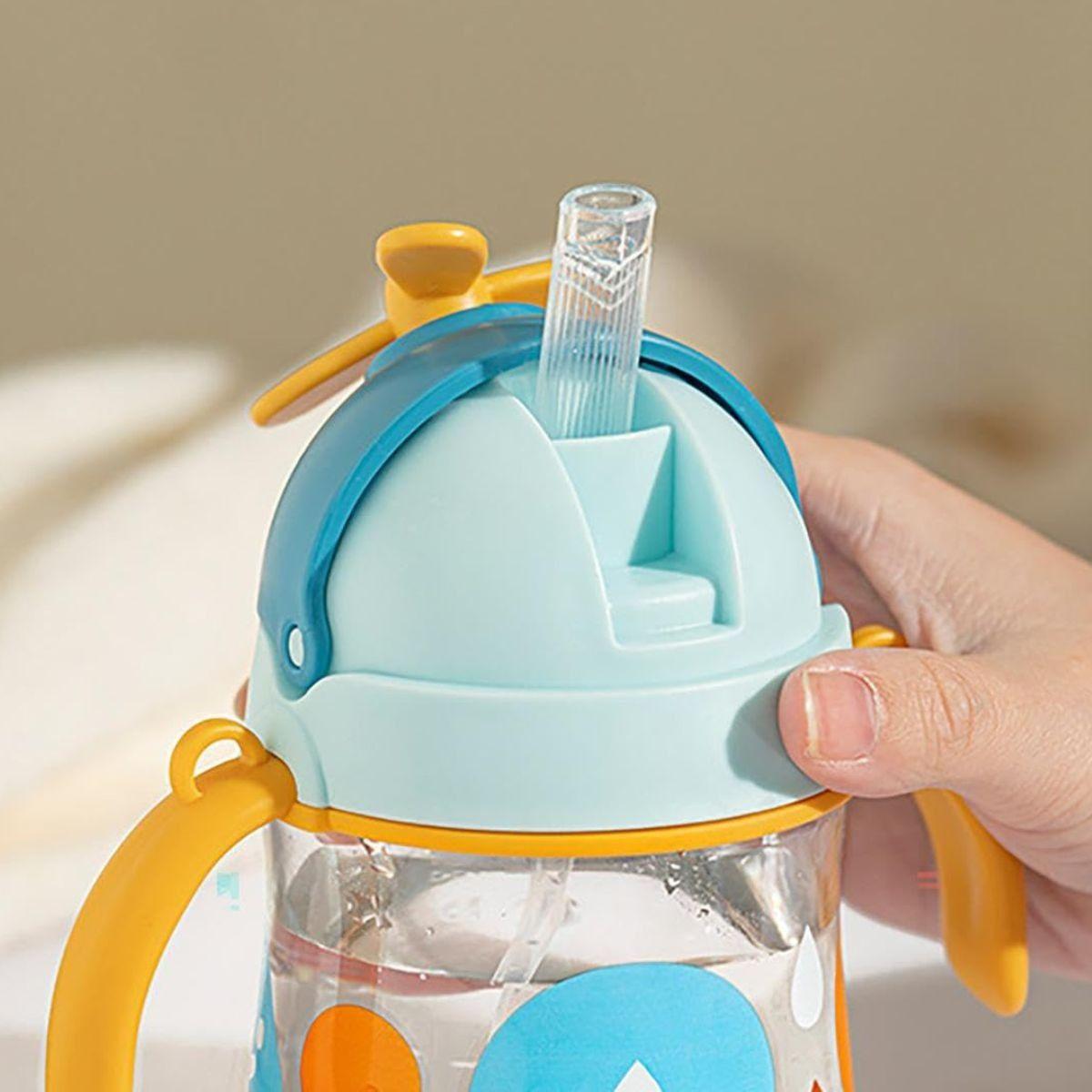 SET 2 VASOS CON ASA PAJITA DISEÑO DE AVION ANTIDERRAME LAU-4