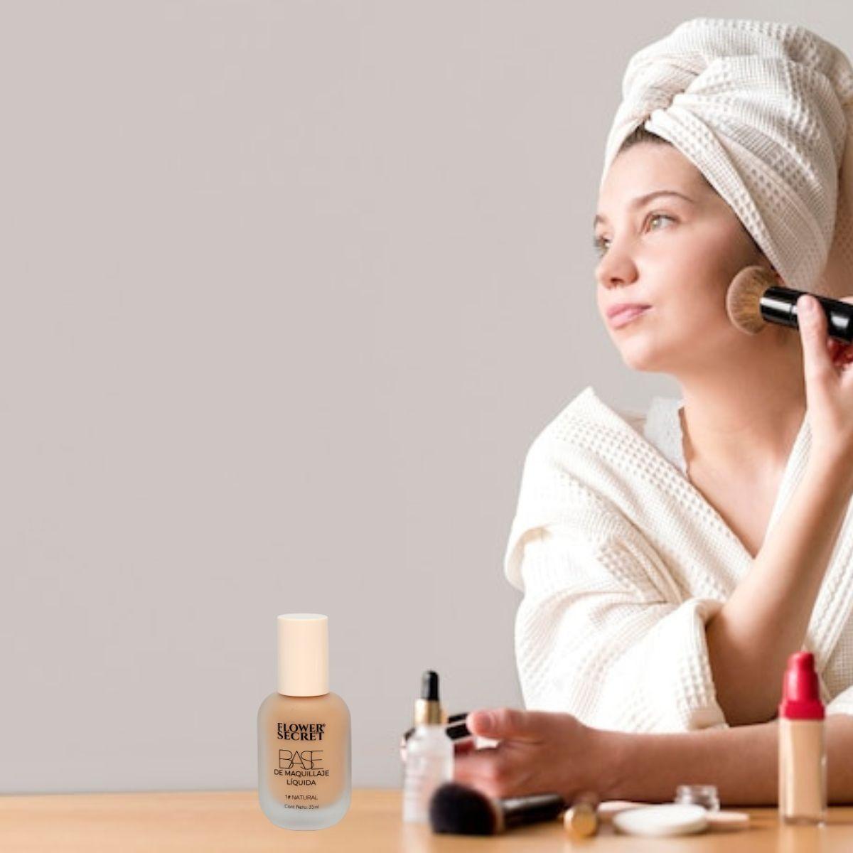 PAQUETE 12 BASES DE MAQUILLAJE LIQUIDA ACABADO NATURAL LAU-2