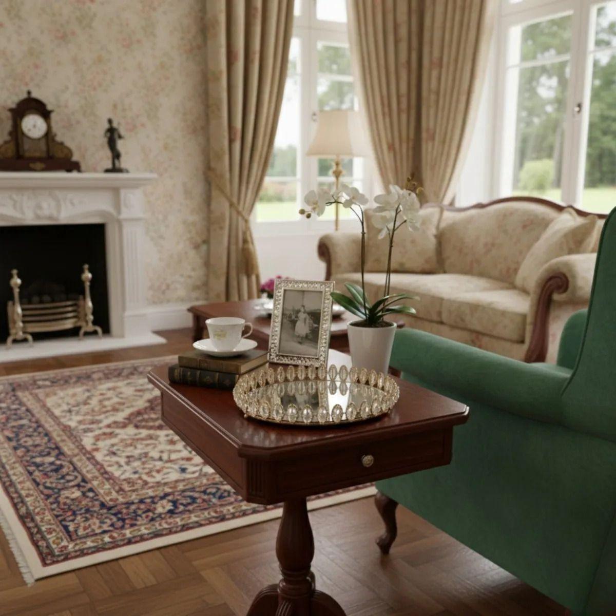 Bandeja Decorativa Gala Reflejante Adorno Elegante Jhn-5