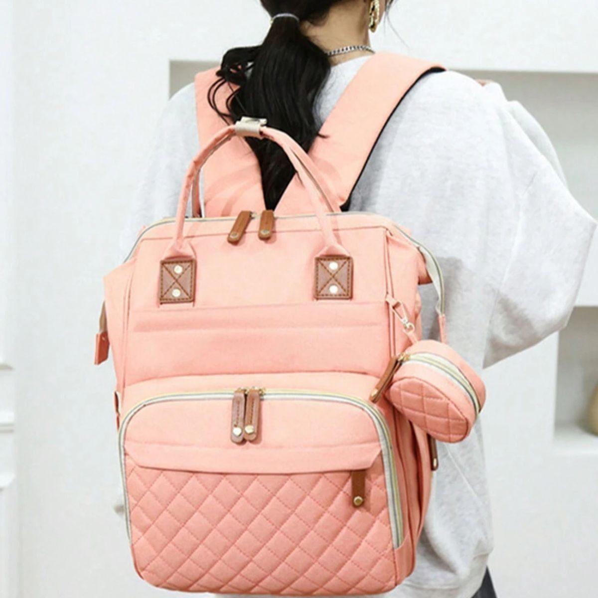 MOCHILA PAÑALERA INFANTIL CON MONEDERO VIAJE BEBE LAU-7