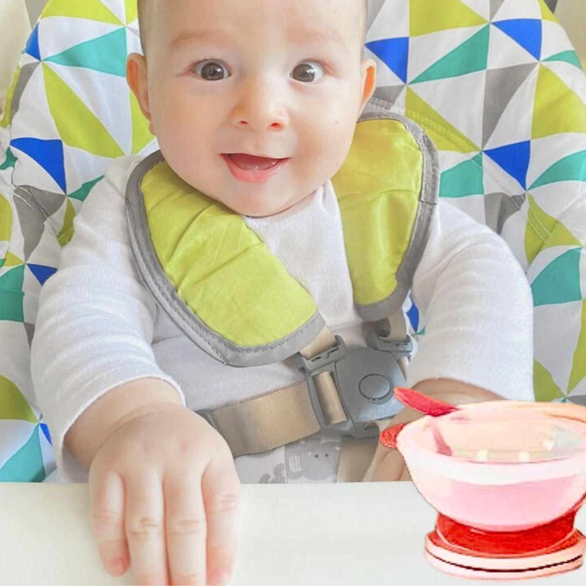 Set 6 Platos Tazon + Cuchara Temperatura Comida Bebes Lau-4