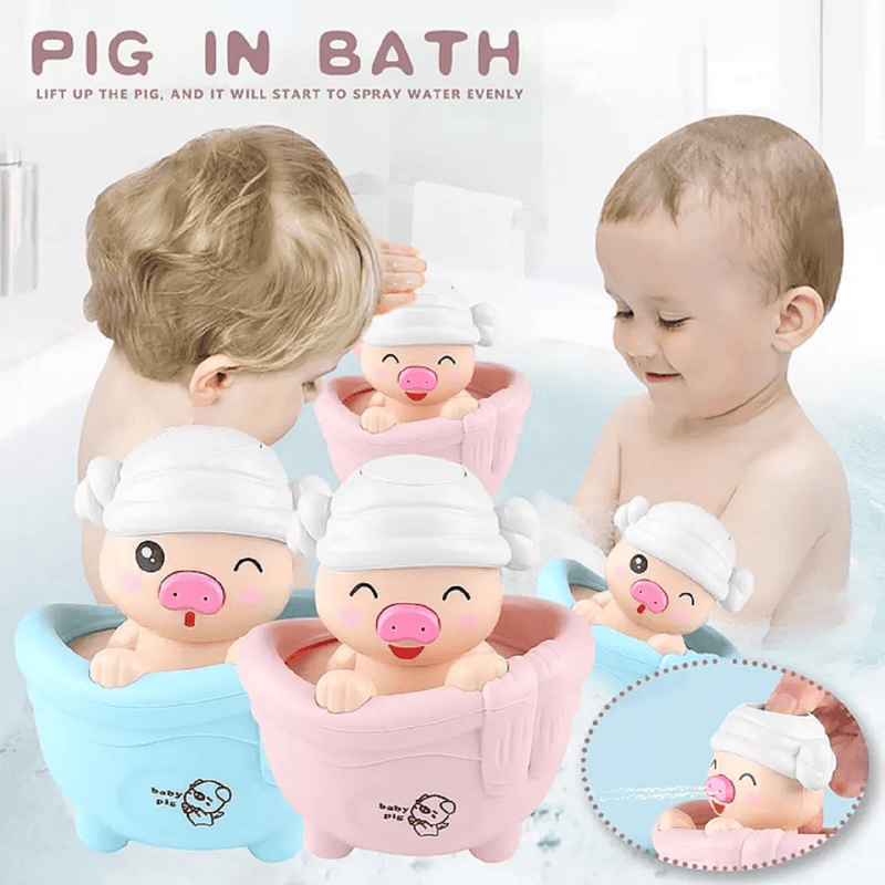 Set 6 Juguetes Cerdito Agua Ducha Divertido Baño bebes Lau-4
