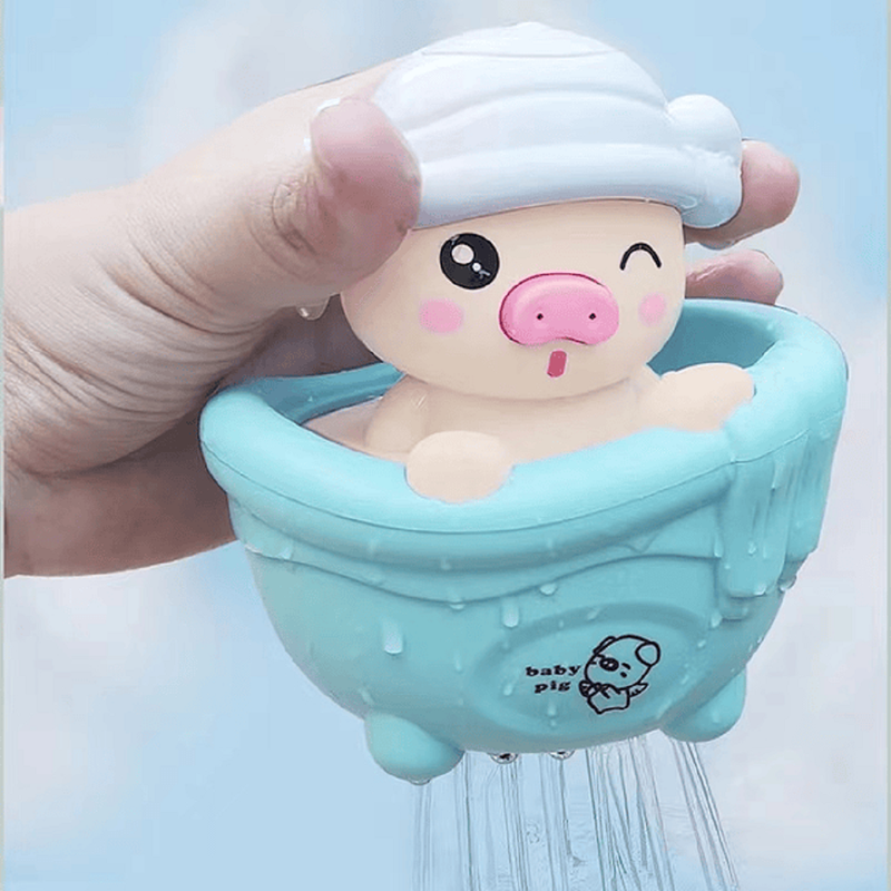 Set 6 Juguetes Cerdito Agua Ducha Divertido Baño bebes Lau-7