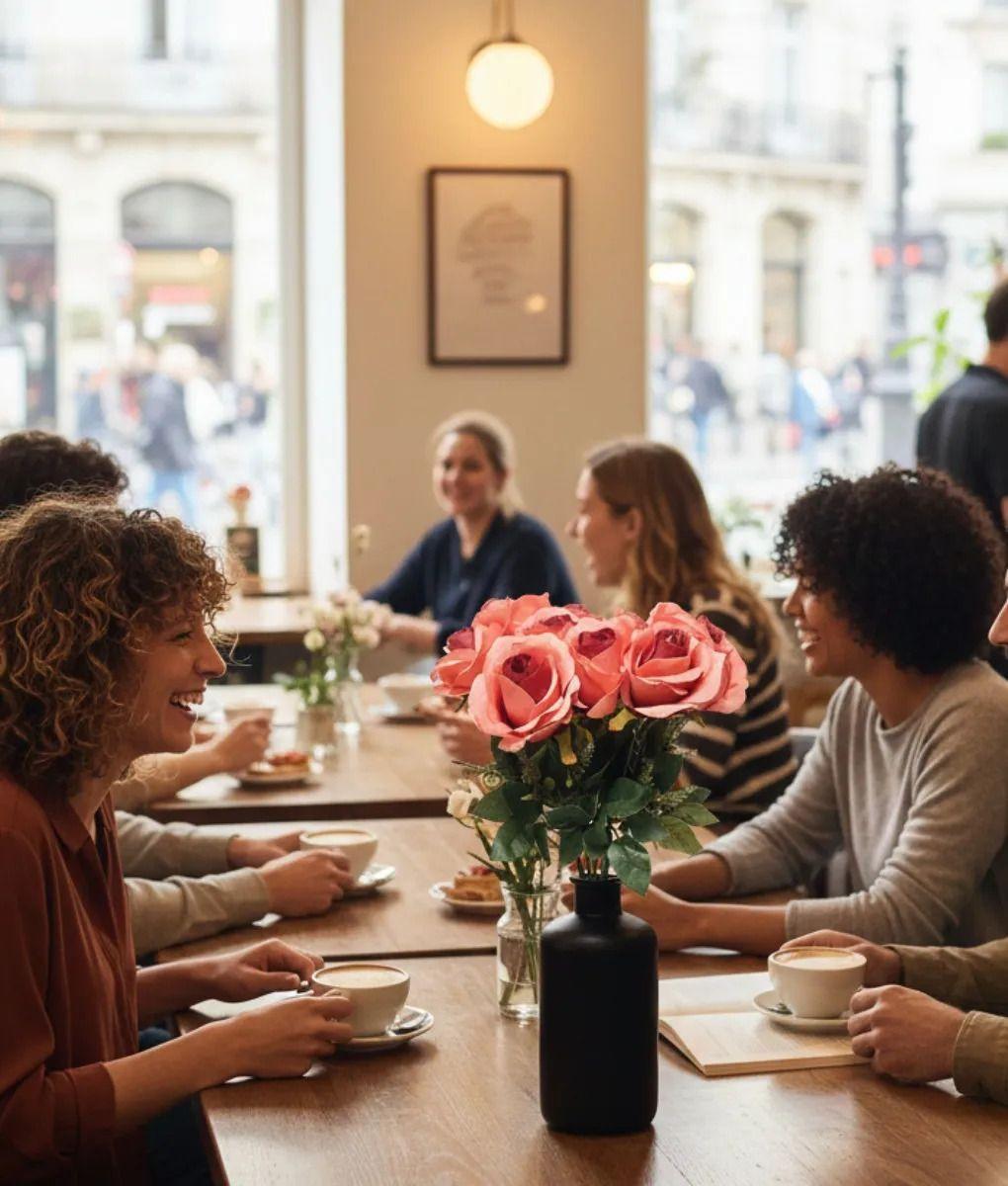 Ramo Floral Decorativo Artificial Rosas Apertura Jhn-3