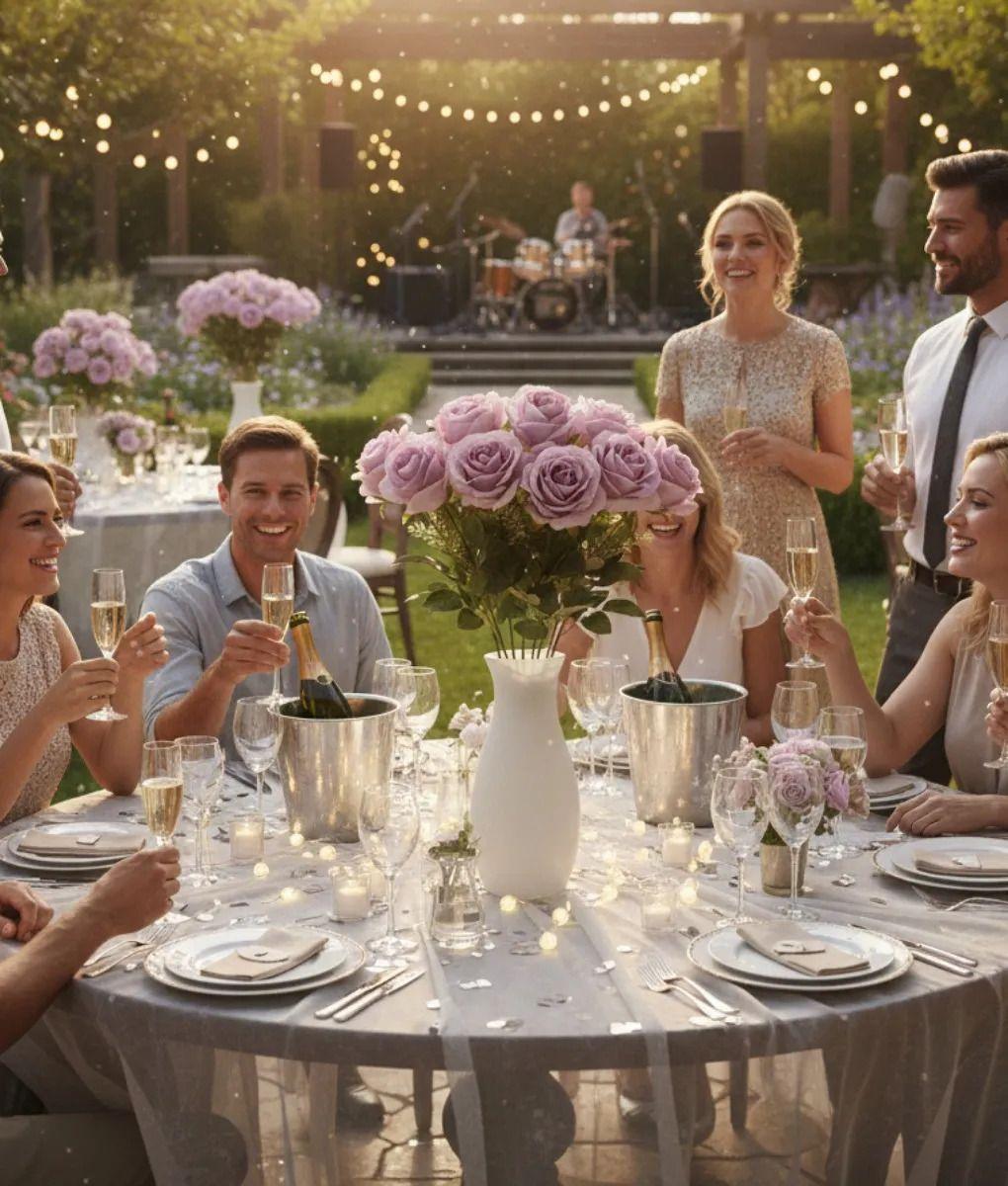 Ramo Floral Decorativo Artificial Rosas Apertura Jhn-5