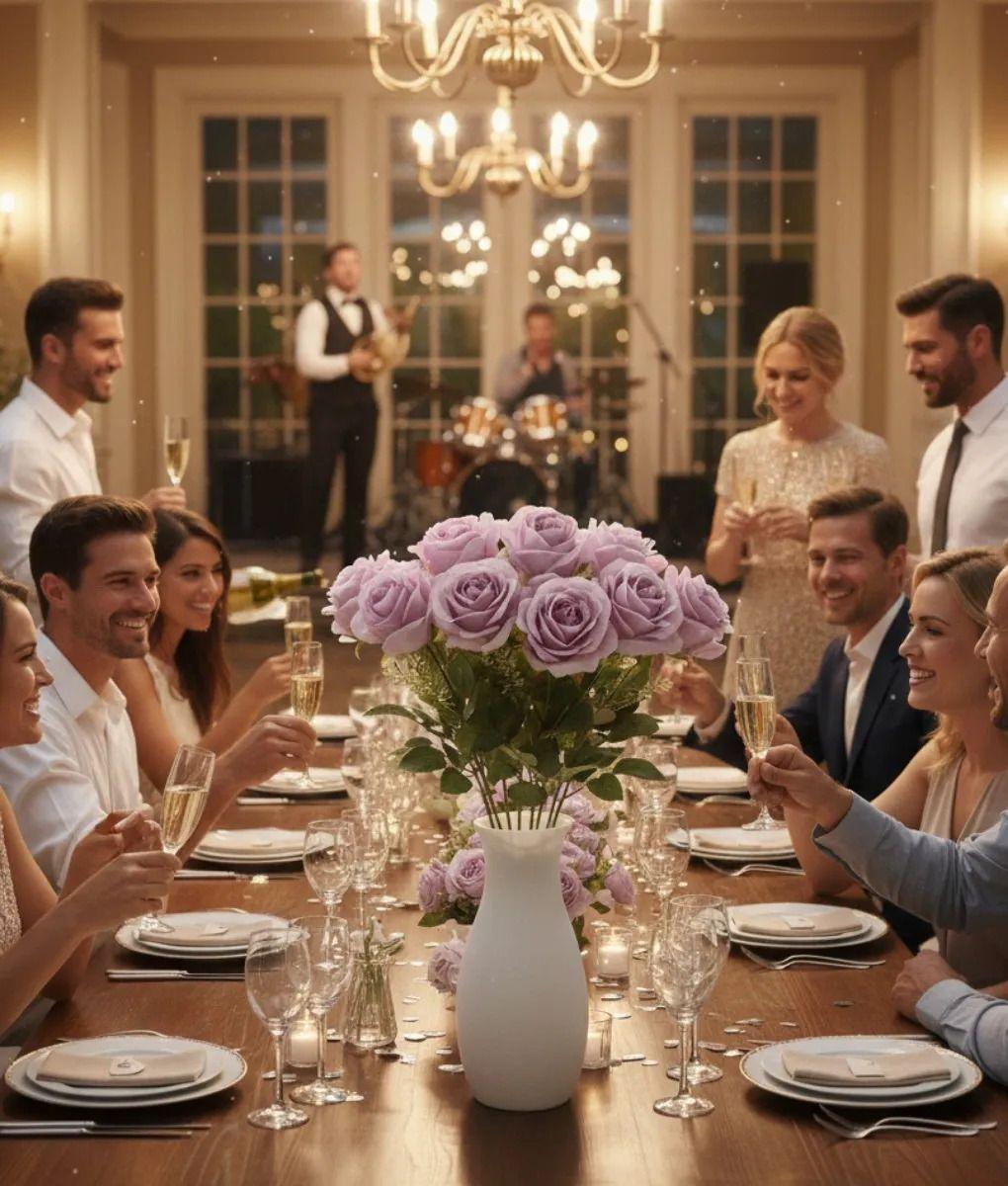 Ramo Floral Decorativo Artificial Rosas Apertura Jhn-6