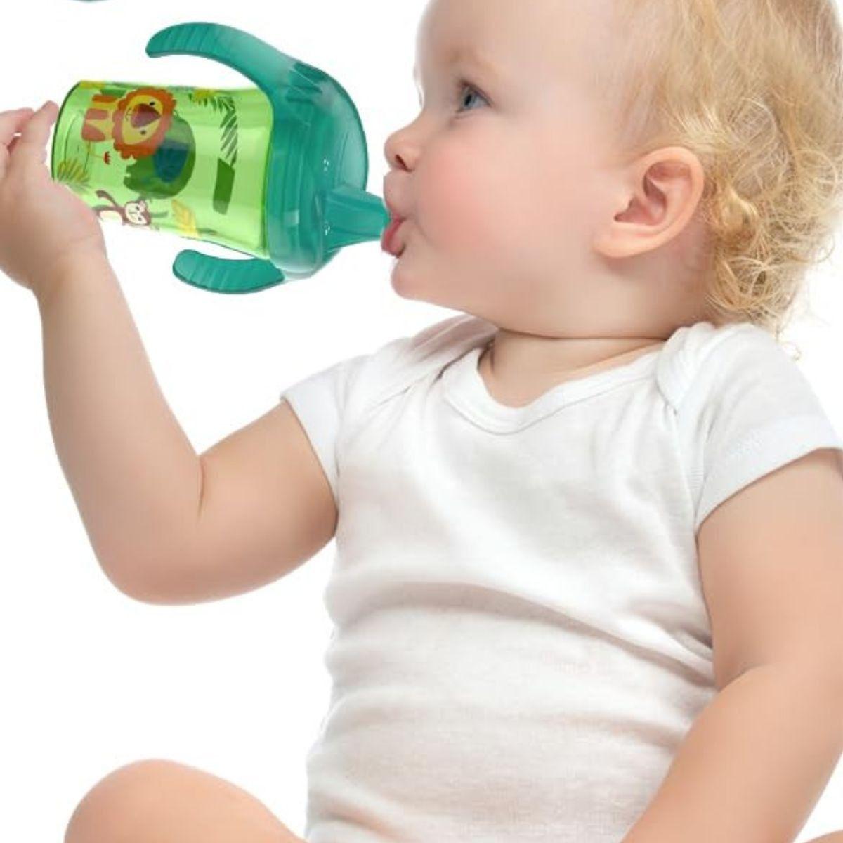 SET 4 VASOS CON BOQUILLA ANTIDERRAME DIVERTIDO NIÑOS LAU -3