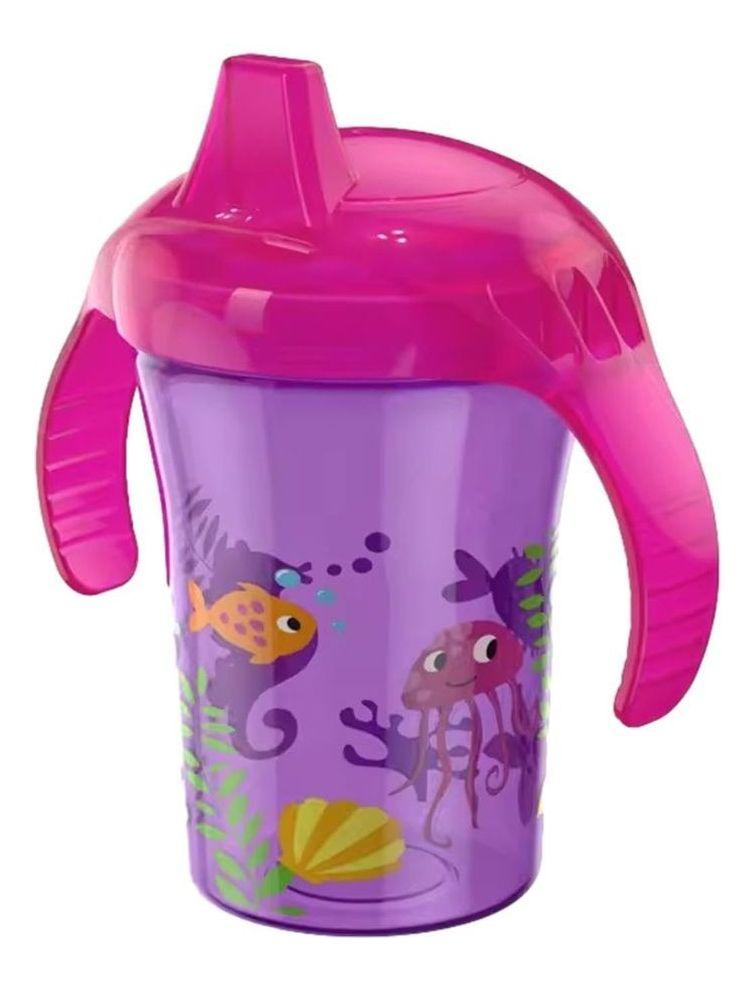 SET 4 VASOS CON BOQUILLA ANTIDERRAME DIVERTIDO NIÑOS LAU -6