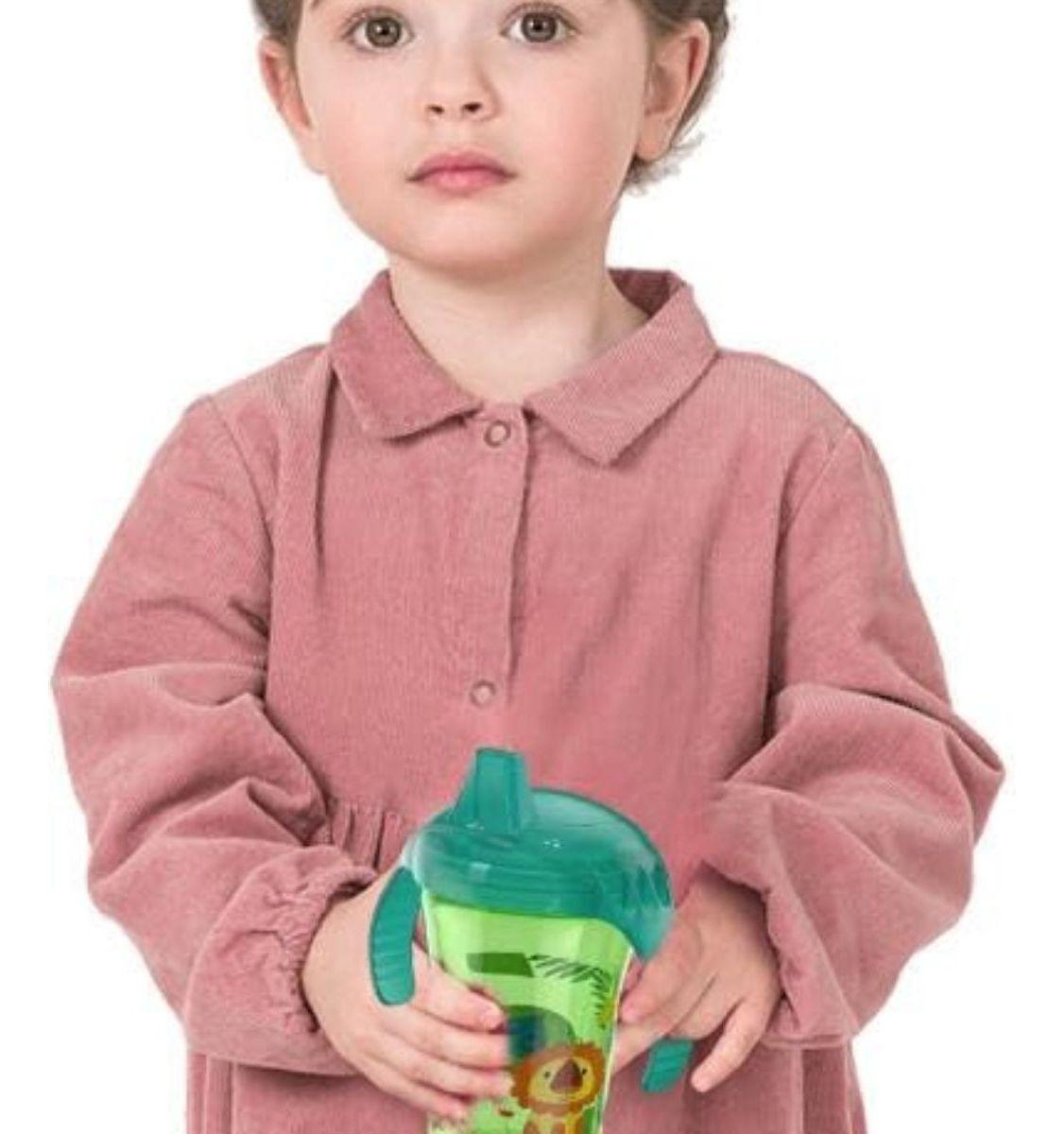 SET 4 VASOS CON BOQUILLA ANTIDERRAME DIVERTIDO NIÑOS LAU -7