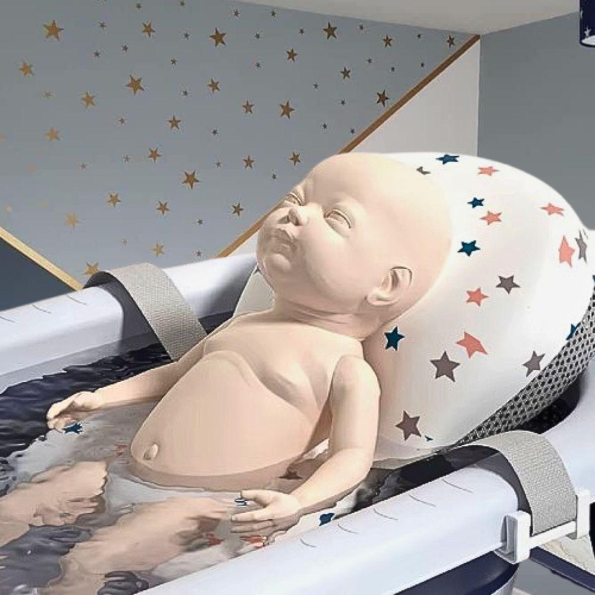 Tina Bañera Plegable Termometro Compacta Bebes Lau-3