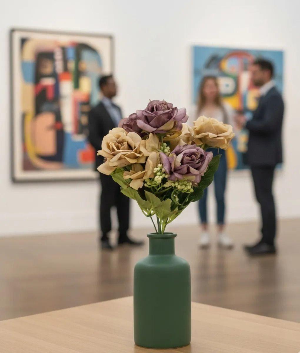 Set 4 Flores Decorativas Artificiales Ramo Floración Jhn-5