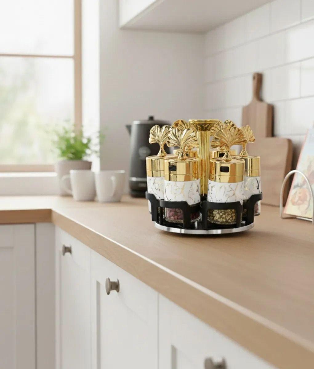 Especiero Giratorio Diseño Botánico Decorativo Hogar Jhn-5