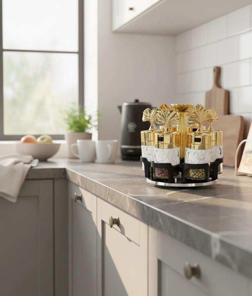 Especiero Giratorio Diseño Botánico Decorativo Hogar Jhn-8