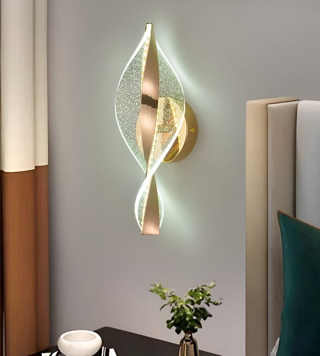 Lámpara Pared Moderna Aplique Dorado Decoración LED Jhn-5