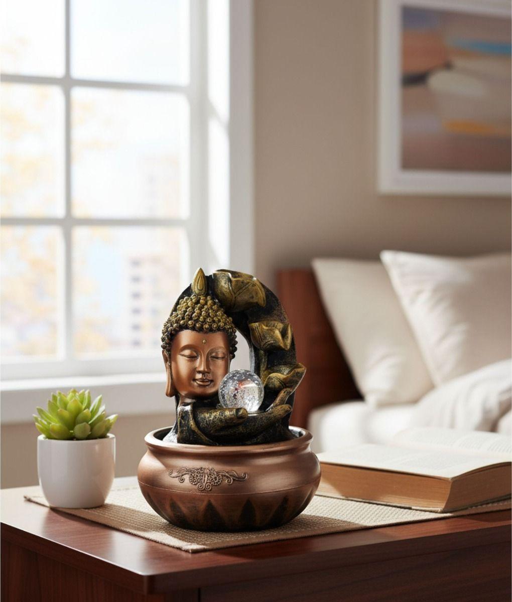 Fuente Agua Buda Monje Adorno Decorativo Mesa Hogar Jhn-6