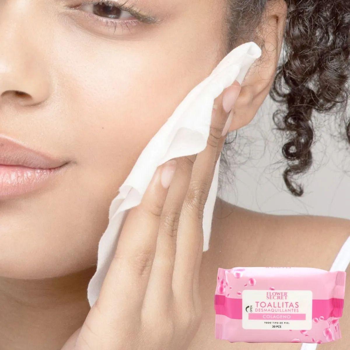 Paq 7 Toallitas Facial Desmaquilla Limpia Colageno Lau-4
