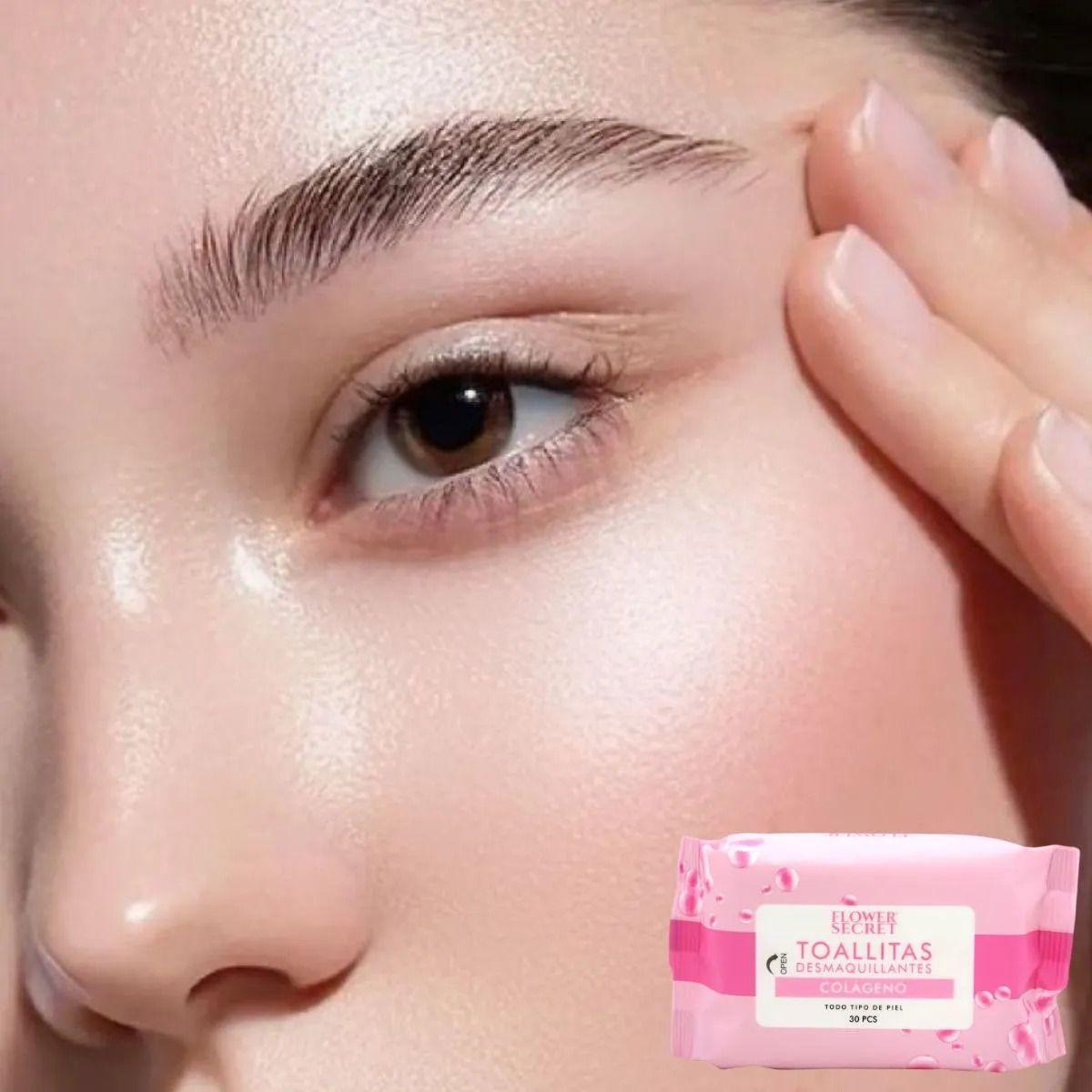 Paq 7 Toallitas Facial Desmaquilla Limpia Colageno Lau-6
