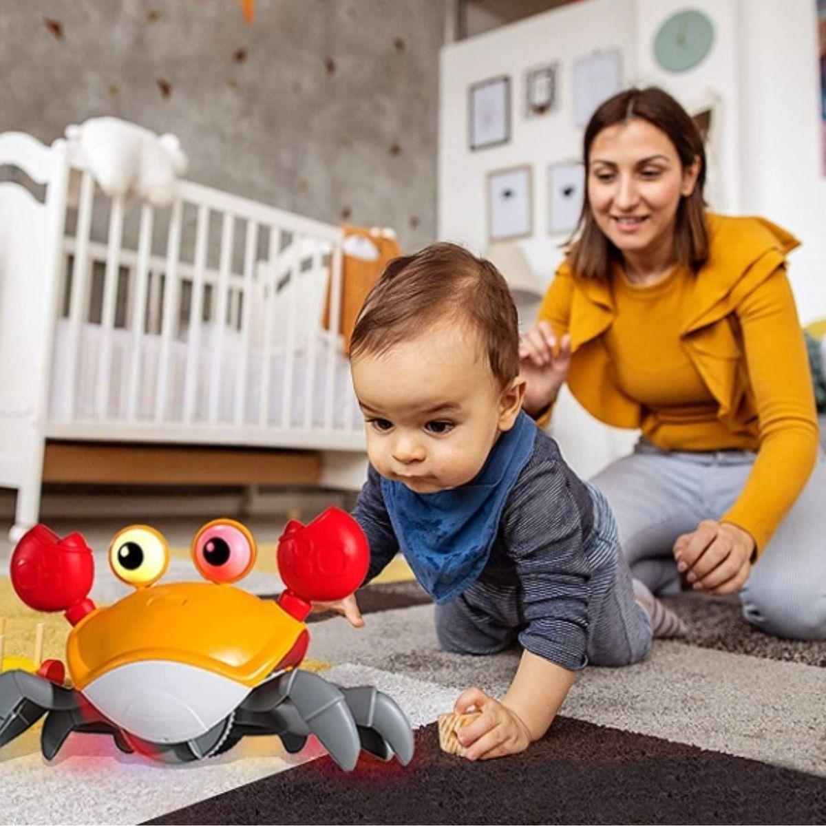 JUGUETE MUÑECO CANGREJO GATEANTE INTERACTIVO BEBE LAU-2