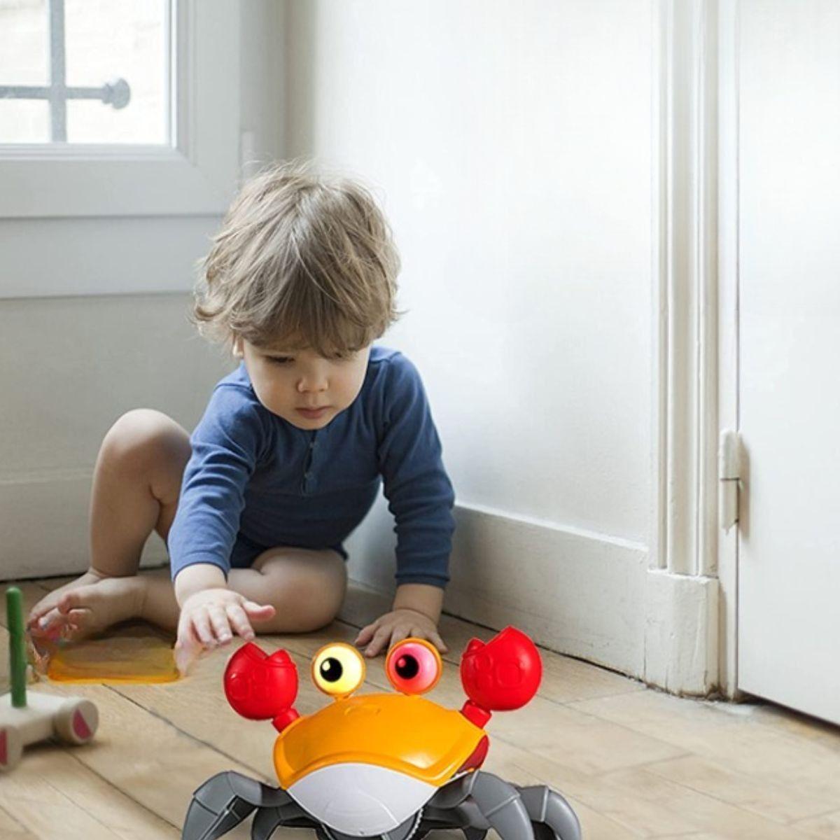 JUGUETE MUÑECO CANGREJO GATEANTE INTERACTIVO BEBE LAU-6