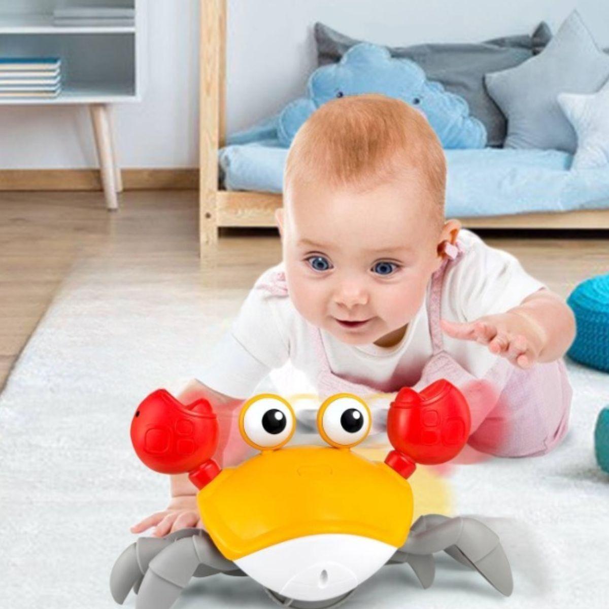JUGUETE MUÑECO CANGREJO GATEANTE INTERACTIVO BEBE LAU-8