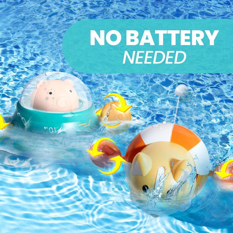 Set 3 Juguetes Baño Cuerda Chanchito Diversion Niños Lau-7